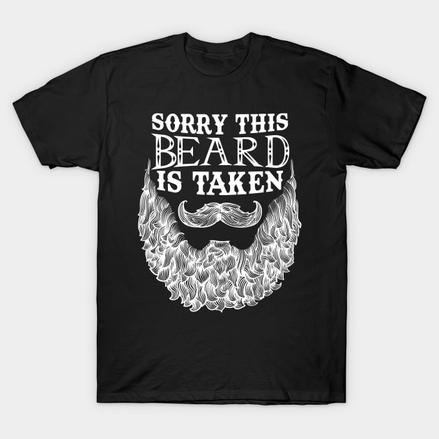 Sorry This Beard is Taken Couple Falling in love T-Shirt by zellaarts